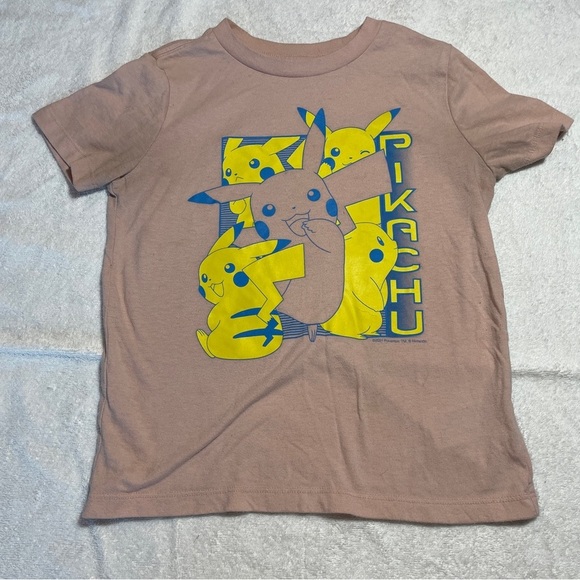 Old Navy‎ Lot Of 2 Pikachu Tee Gender Neutral Kids Size Small/medium Gray Pink - Picture 6 of 10